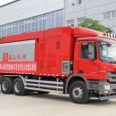 海山機(jī)械挖掘抽吸車奔赴天津港救援順利發(fā)出 海山機(jī)械挖掘抽吸車奔赴天津港救援順利發(fā)出
